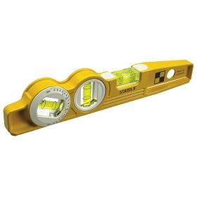 Stabila 25360 Die Cast Magnetic Torpedo with 360-degree vial and V-groove frame