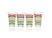 Fiesta Multi-Color Stripe Glassware, 16-Ounce Tapered Cooler, Set of 4