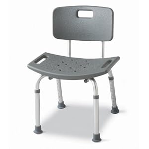 Medline Bath Bench with Back - Gray by 