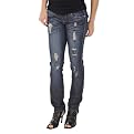 Mossimo Supply Co. Juniors Skinny Denim - Dark Destructed Wash