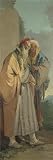 'Giovanni Battista Tiepolo-Two Men In Oriental Costume From Four Decorative Scenes,about 1757' Oil Painting, 18x54 Inch / 46x138 Cm ,printed On High Quality Polyster Canvas ,this High Quality Art Decorative Canvas Prints Is Perfectly Suitalbe For Kitchen Gallery Art And Home Decoration And Gifts