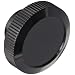 DimcoGray Black Phenolic Knurled Clamping Knob Female, 1/4" Bushing x 7/16" Depth 10-32 Set Screw Hole, 1-3/8" Diameter x 23/32" Height x 3/4" Hub Dia x 3/8" Hub Length