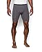 Under Armour Men's HeatGear Armour Compression Shorts – Mid, Carbon Heather (090)/Black, Large