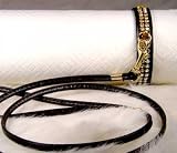 Black Fancy Rhinestone Dog Collar with Matching Leash