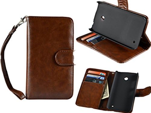 Promotion Honovi (Tm) Magnetic Design Soft Pu Leather Wallet Pouch Diary Cover Case with 3 Card Slots for Nokia 630, Nokia Lumia 630 3G + 1 Stylus Pen (Brown)