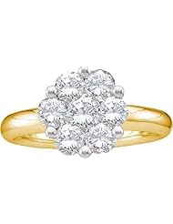 1.00CTW DIAMOND FLOWER RING