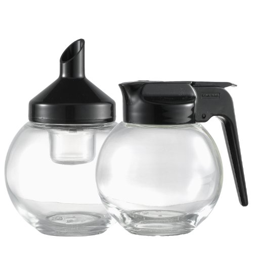 Stoha Design 024197 Milch und Zucker - Set 160 ml Kugel Glas transparent - ABS Kunststoff schwarz