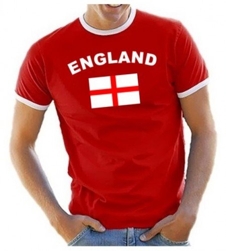 England T-Shirt Ringer Rot, Gr.XXL England T-Shirt Ringer Rot, Gr.XXL