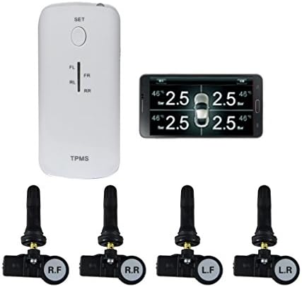 Wireless Tire Pressure Monitoring System Phone Display 4 Sensors Bar Psi Tpms Internal Sensor Car Accessories DIY Tire Gauge