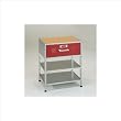 Elite Products Locker 3 Tier Single-Drawer Nightstand with 2 Open Shelves