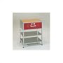 Elite Products Locker 3 Tier Single-Drawer Nightstand with 2 Open Shelves