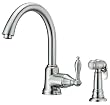 Danze Fairmont Single-Handle Kitchen Faucet with Matching Spray, Stainless Steel #D405040SS
