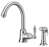 Danze Fairmont Single-Handle Kitchen Faucet with Matching Spray, Stainless Steel #D405040SS