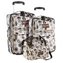 JanSport SuperBreak 22" 24" Upright and Tote Set, Shell Tan Circle in Circle
