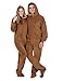 Footed Pajamas - Teddy Bear Adult Hoodie Chenille - Medium