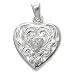 Sterling Silver Hawaiian Plumeria Flower CZ Heart Pendant