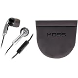 KOSS KEB20DVD Isolation Stereo Earbuds ( Black & Silver )