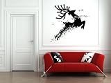 Reindeer and Stars Vinyl Wall Decal Sticker Graphic By LKS Trading Post