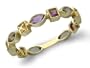 10k Yellow Gold Smoky-Quartz, Amethyst, Citrine and Rhodolite Garnet Ring, Size 8