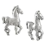 Sterling Silver Prancing Horse Stud Earrings