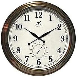 The Professo-I O Bronze Clock w Thermometer by SHOPZEUS