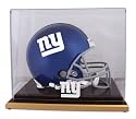 New York Giants Wood Base Helmet Logo Display Case