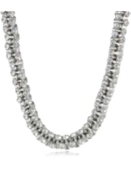 Kenneth Jay Lane Silver and Crystal Necklace, 19.5"
