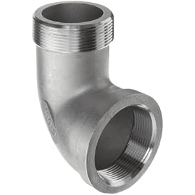 Stainless Steel 316 Cast Pipe Fitting, 90 Degree Street Elbow, MSS SP-114, 1/4" NPT Male X 1/4"NPT Female