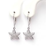 0.3 Carat 14KWG Diamond Star Charm Earrings