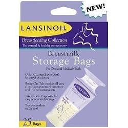 Lansinoh Breast Milk Storage Bags, 50-Count