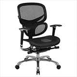 Mesh Ergonomic Chair with Chrome Frame Black Air Mesh Seat Back/Chrome Accents Mesh Ergonomic Chair with Chrome Frame Black Air Mesh Seat Back/Chrome Accents