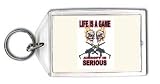 Keychain with life is a game - airsoft is serious image