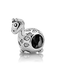 Chuvora Sterling Silver Giraffe Bead Charm Fits Pandora Bracelet