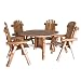 Lakeland Mills CF4730 Cedar Log  Roundabout Table with Four  Chairs