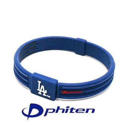 Phiten Titanium Los Angeles 'Dodgers' Mlb Team Bracelet , 7.5 