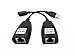 Haokiang USB Over RJ45 Cat5/5e/6 Extension Extender Cable RJ45 Adapter Set