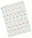 Red & Blue Ruled Newsprint conforming to Zaner-Bloser Style - Primary Grade 3, Short Way 1/2" Ruling, 1/4" Broken Line, 1/4" Skip Line