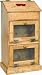 Amish Furniture Kitchen Furniture Pine Wood Vegetable Bin with Hand Painted Apples Design