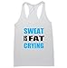 FTD Apparel Women's Sweat is Fat Crying Racerback Tank Top