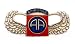 US Army 82nd Airborne Division Wings Lapel Hat Pin Gift Military PPM049