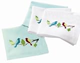 Tag Song Bird 100-Percent Cotton Cocktail Napkins, Set of 4