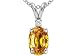 1.02 cttw Genuine Yellow Sapphire Pendant - 14kt White Gold LIFETIME WARRANTY