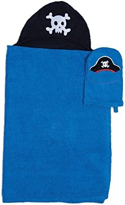 Pirate Hooded Towel and Wash Mitt Set