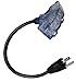 CW43530 Webber PRO-SERIES 2.5FT Extension Cable NEMA5-15P PLUG TO Triple Receptacle Block ILLUMINATED