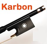 Produkt-Bild: schwarzer Violinenbogen f&uuml;r 4/4 Gr&ouml;&szlig;e aus Karbon mit Rosshaarbezug