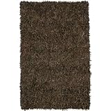 2' x 3' Hand-woven Contemporary Rug Leather by Chandra Rugs