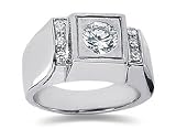 0.12 ctw Men's Diamond Ring in Platinum