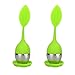Zicome Silicone Tea Infuser with Drip Tray, Set of 2, Green