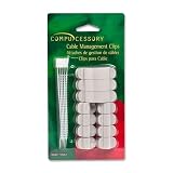 Compucessory Cable Management System, w/ Double Sided Tape, 16/PK, Gray SKU-PAS949281