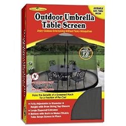 Garden Creations Jb5677 Outdoor 7.5-foot Umbrella Table Screen, Black